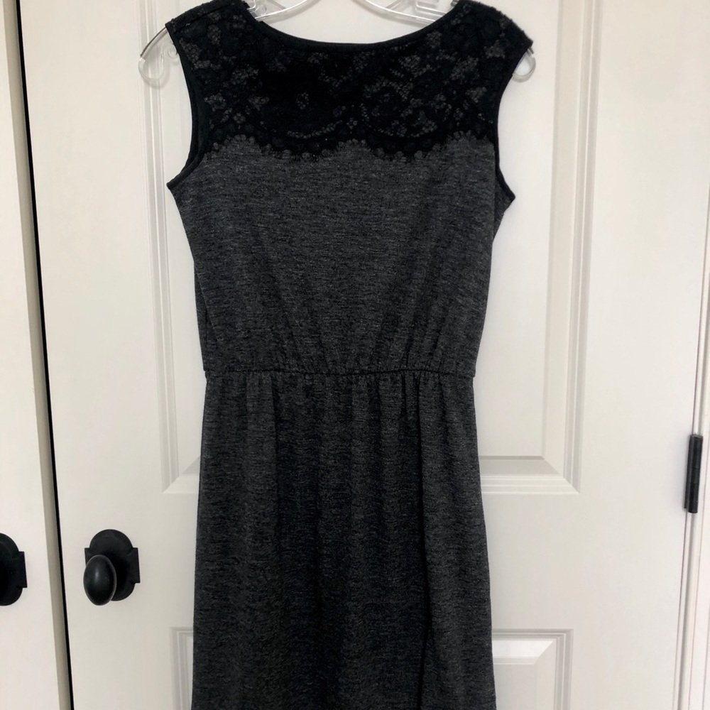 Loft Petite Lace Yoke Sleeveless Dress